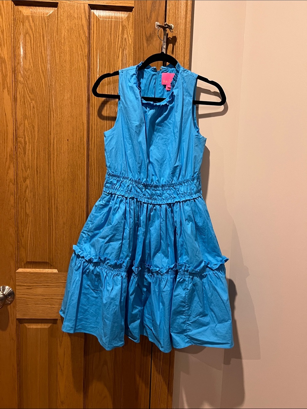 Lilly Pulitzer Elina Stretch Cotton Dress in Cumulus Blue
